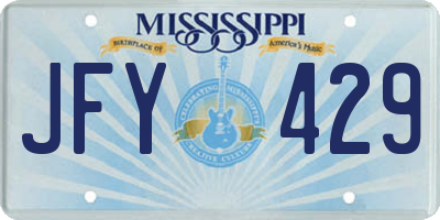 MS license plate JFY429