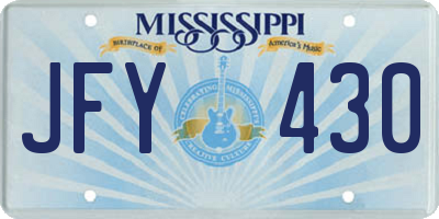 MS license plate JFY430
