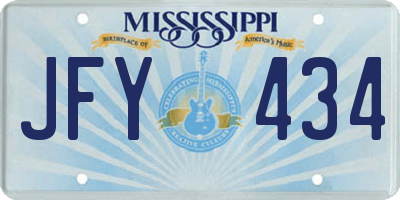 MS license plate JFY434