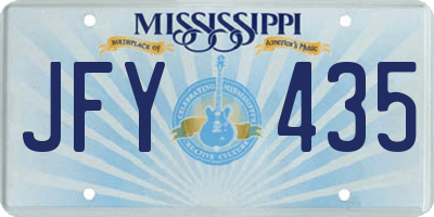 MS license plate JFY435
