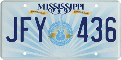 MS license plate JFY436