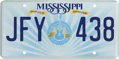 MS license plate JFY438