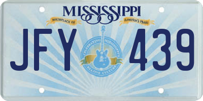 MS license plate JFY439