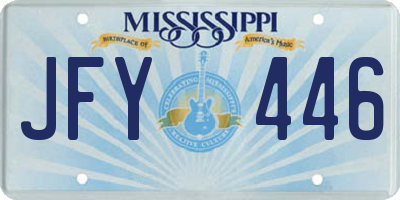 MS license plate JFY446