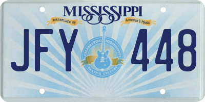 MS license plate JFY448