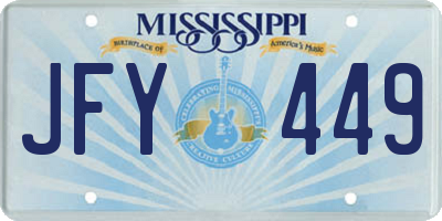 MS license plate JFY449