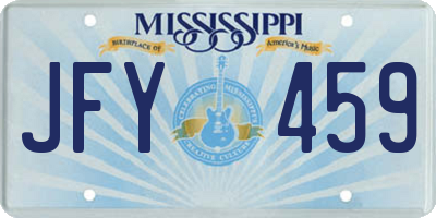 MS license plate JFY459