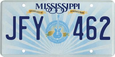 MS license plate JFY462