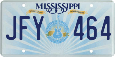 MS license plate JFY464