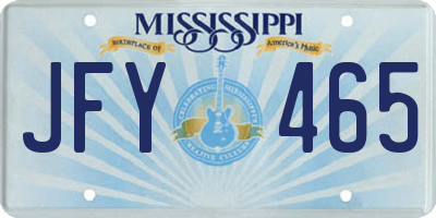 MS license plate JFY465