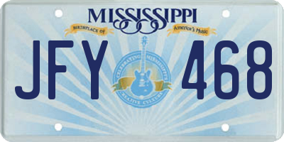 MS license plate JFY468