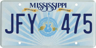 MS license plate JFY475