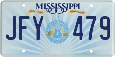 MS license plate JFY479