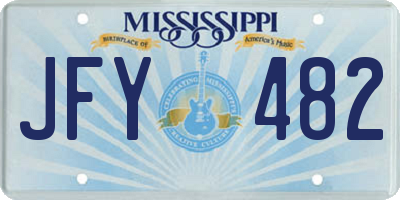 MS license plate JFY482