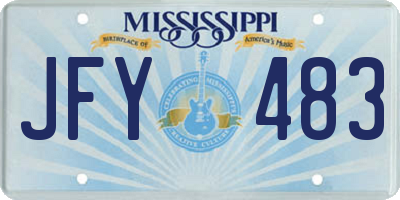 MS license plate JFY483