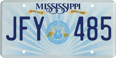 MS license plate JFY485