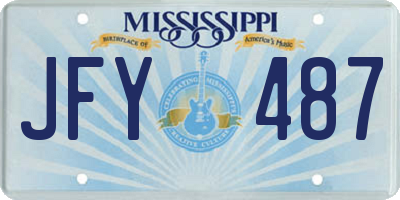 MS license plate JFY487