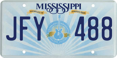 MS license plate JFY488