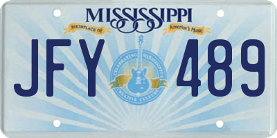 MS license plate JFY489