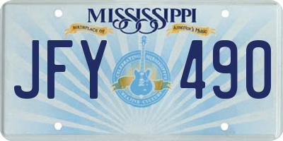 MS license plate JFY490