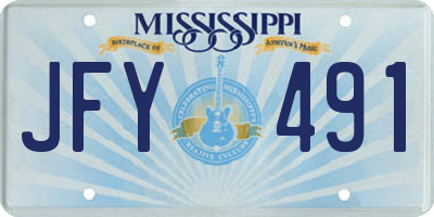 MS license plate JFY491