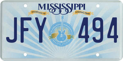 MS license plate JFY494