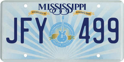 MS license plate JFY499