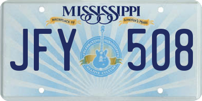 MS license plate JFY508