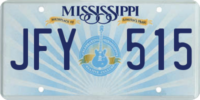 MS license plate JFY515
