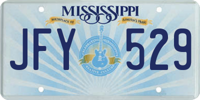 MS license plate JFY529