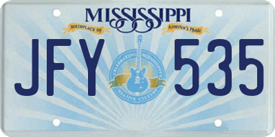 MS license plate JFY535