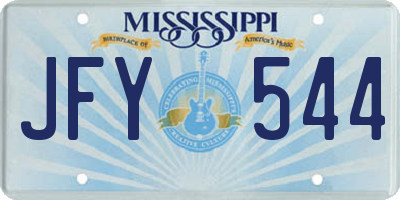 MS license plate JFY544