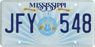 MS license plate JFY548