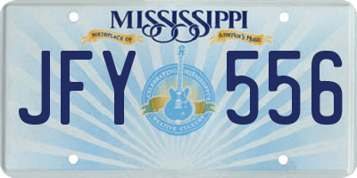 MS license plate JFY556