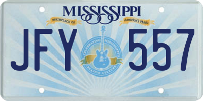 MS license plate JFY557