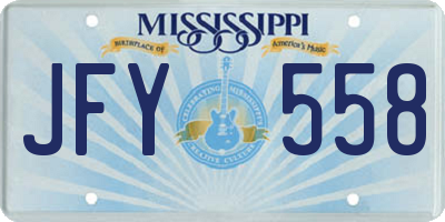 MS license plate JFY558