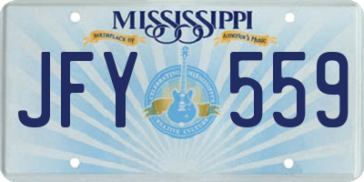 MS license plate JFY559