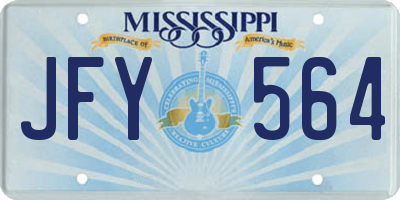 MS license plate JFY564