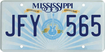 MS license plate JFY565
