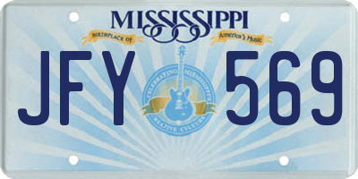 MS license plate JFY569