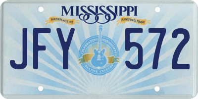 MS license plate JFY572