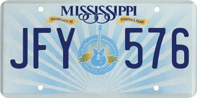MS license plate JFY576
