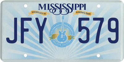 MS license plate JFY579