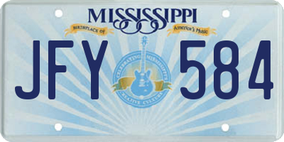 MS license plate JFY584