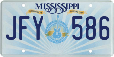 MS license plate JFY586