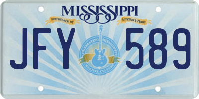 MS license plate JFY589