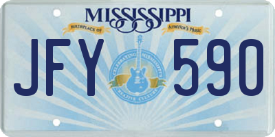 MS license plate JFY590