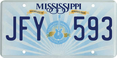 MS license plate JFY593