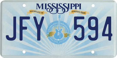 MS license plate JFY594