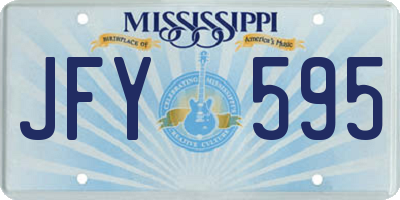 MS license plate JFY595